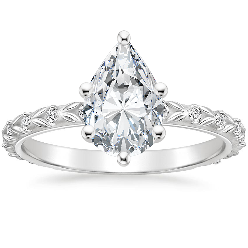 18K White Gold Hollie Diamond Ring, large top view