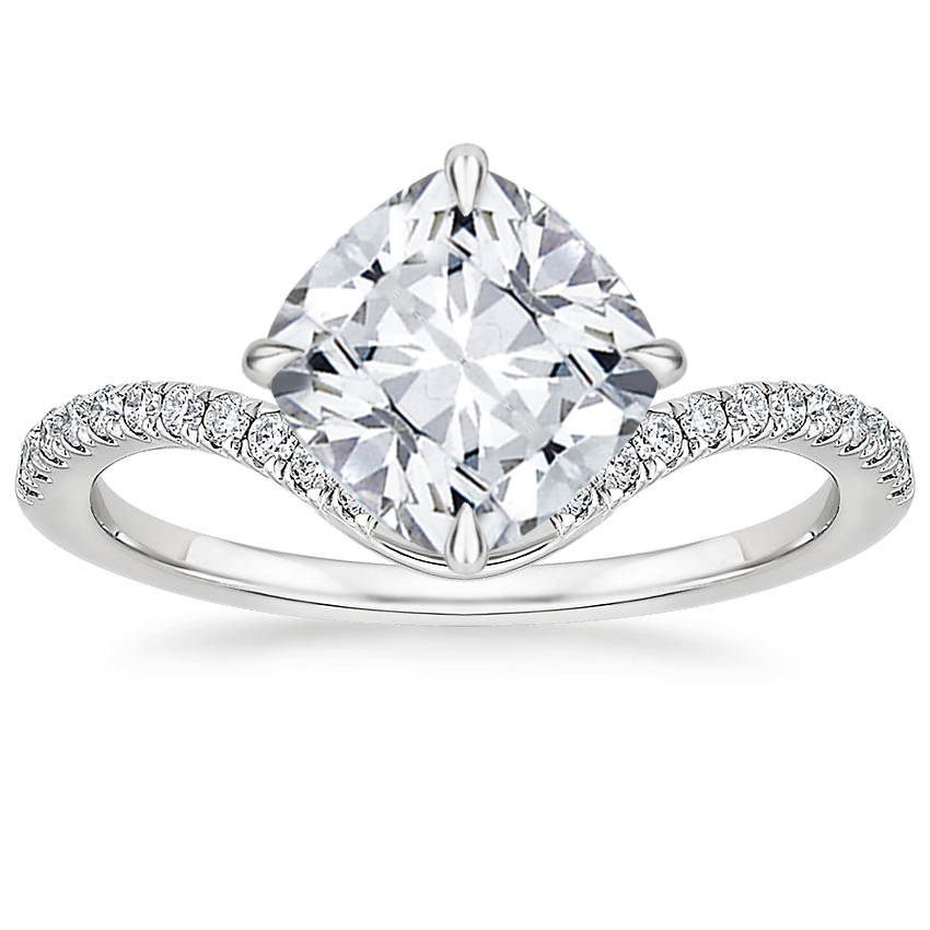 Platinum Stanza Diamond Ring, large top view