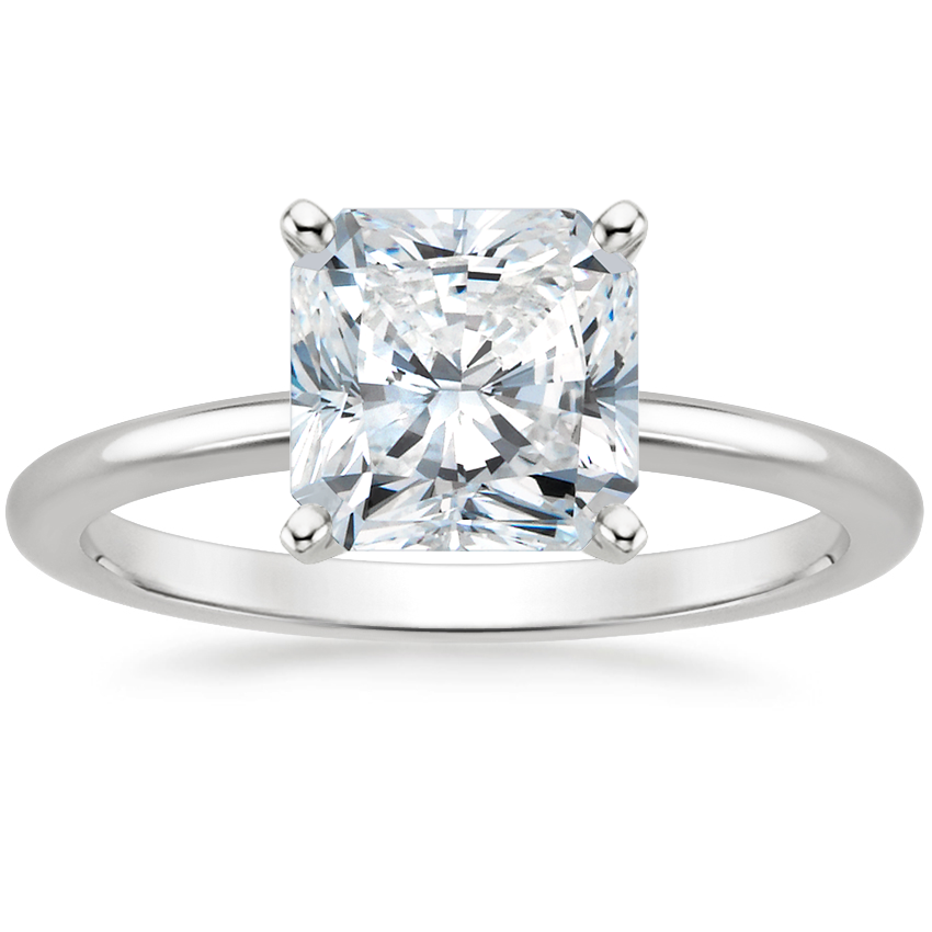 Platinum Four-Prong Comfort Fit 1.5mm Ring, large top view