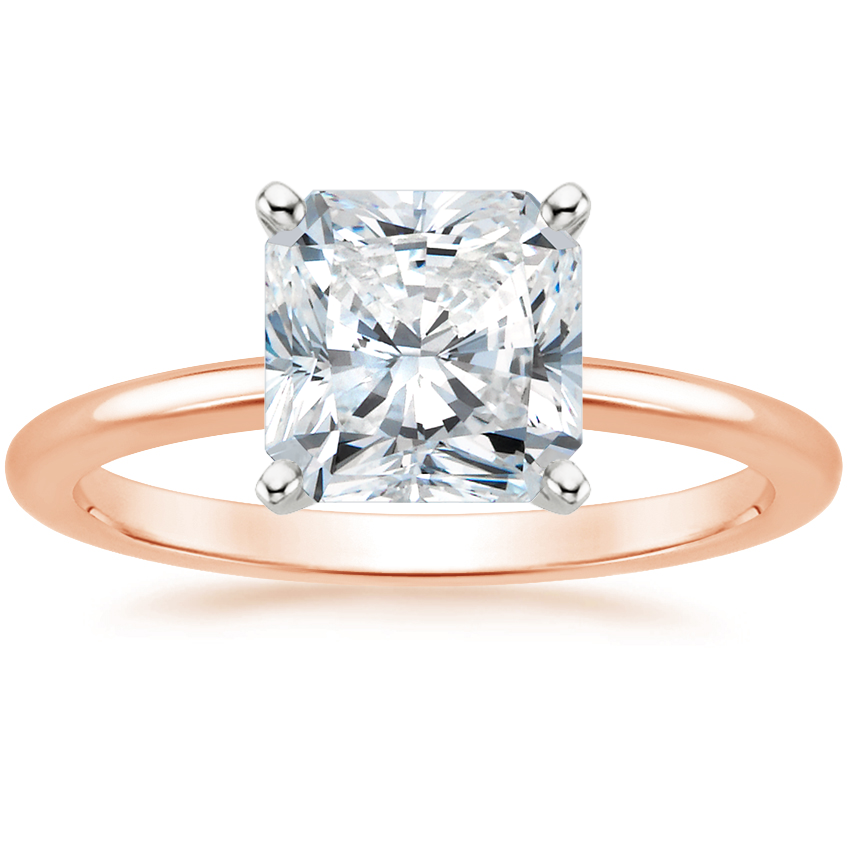14K Rose Gold Four-Prong Comfort Fit 1.5mm Ring, large top view