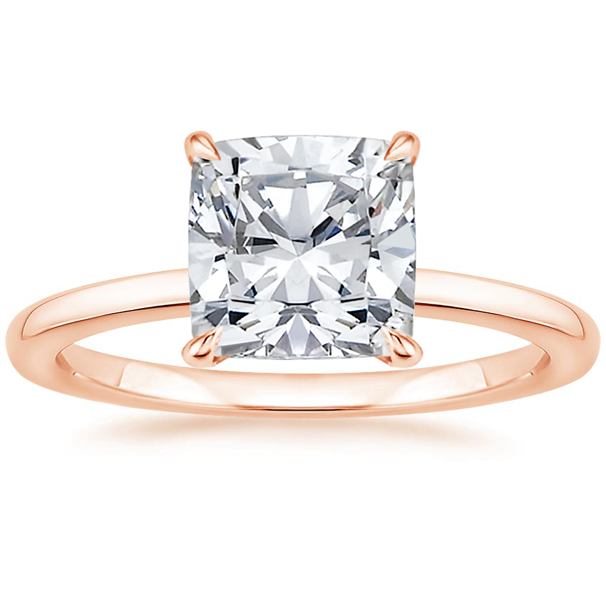 14K Rose Gold Vita Diamond Ring, large top view