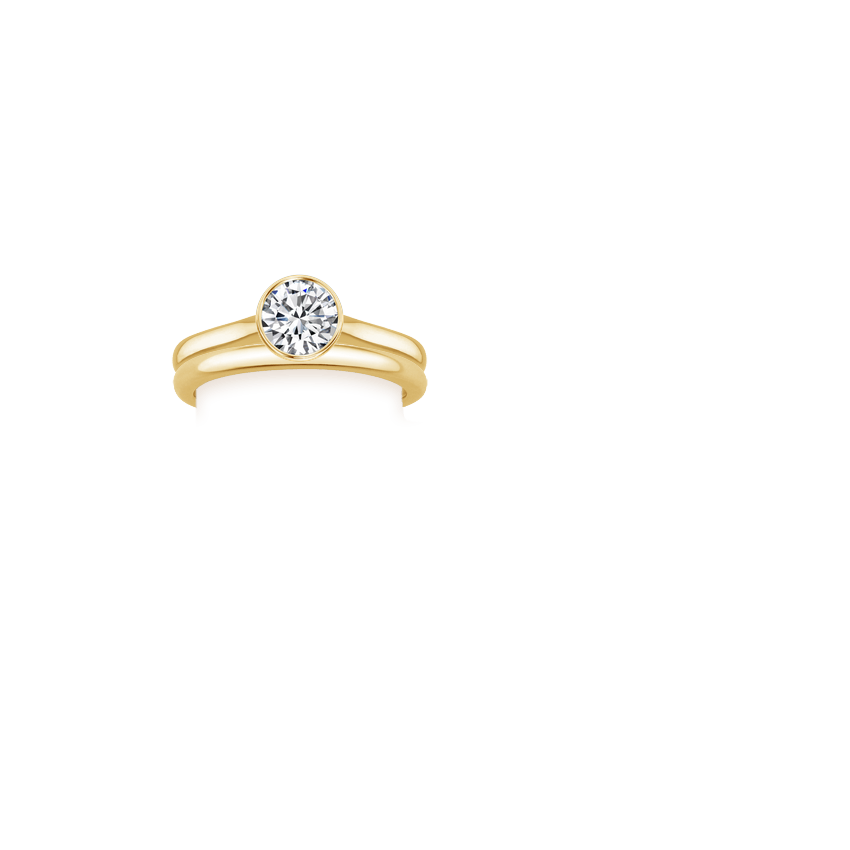 18K Yellow Gold Luna Bridal Set | Brilliant Earth