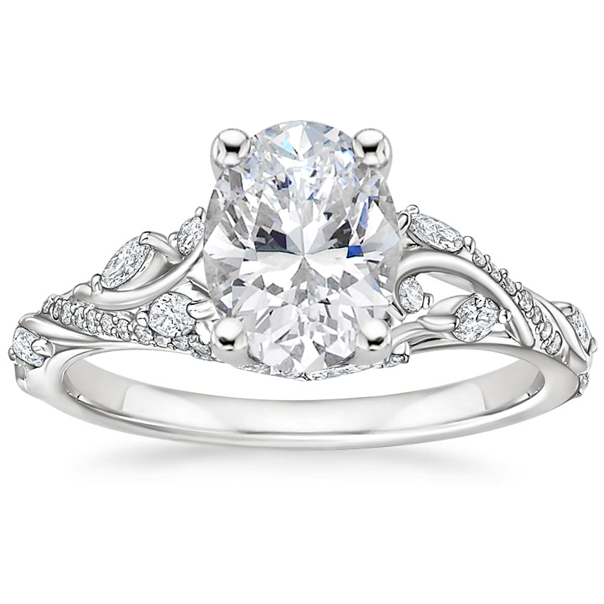 Platinum Begonia Vine Diamond Ring (1/2 ct. tw.), large top view