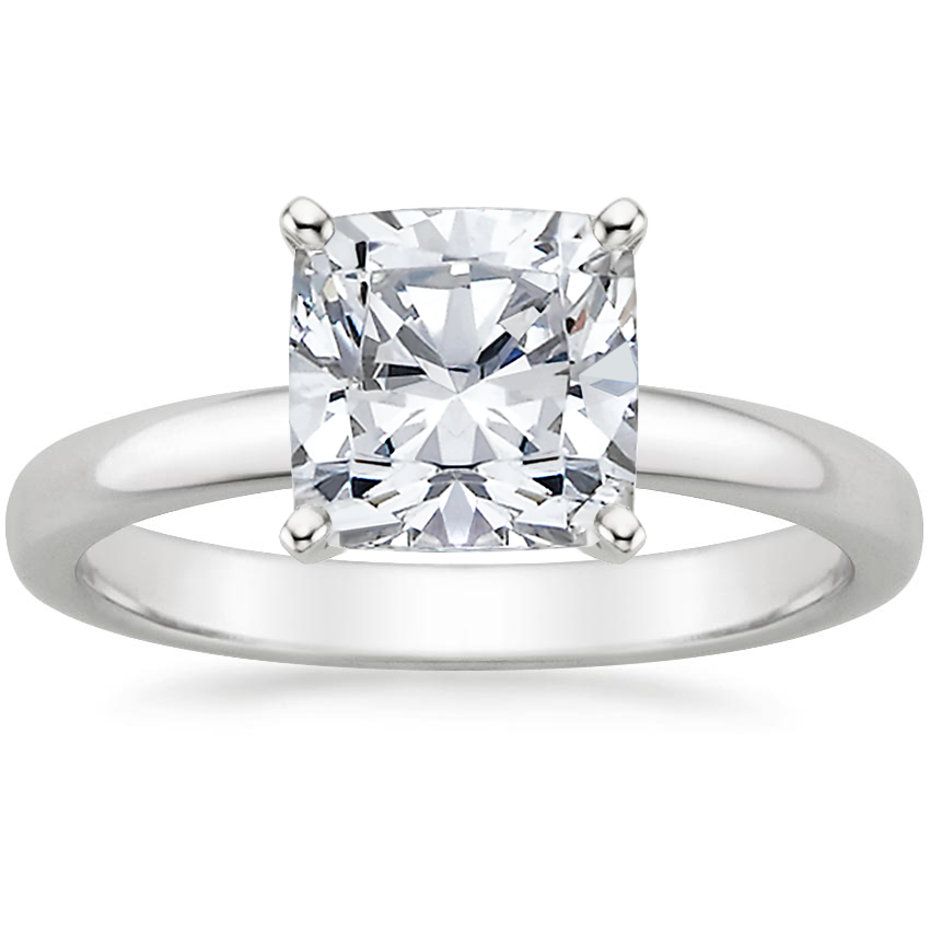 18K White Gold Comfort Fit 2.5mm Ring, large top view