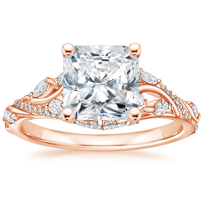 14K Rose Gold Begonia Vine Diamond Ring (1/2 ct. tw.), large top view