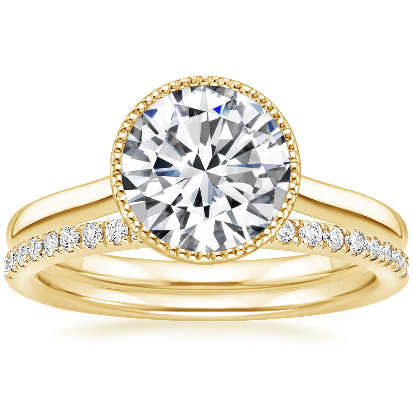 18K Yellow Gold Margot Ring with Ballad Diamond Ring 1 6 ct. tw