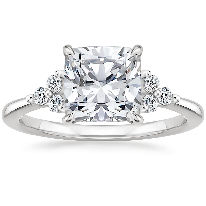 18K White Gold Melody Diamond Ring, large top view