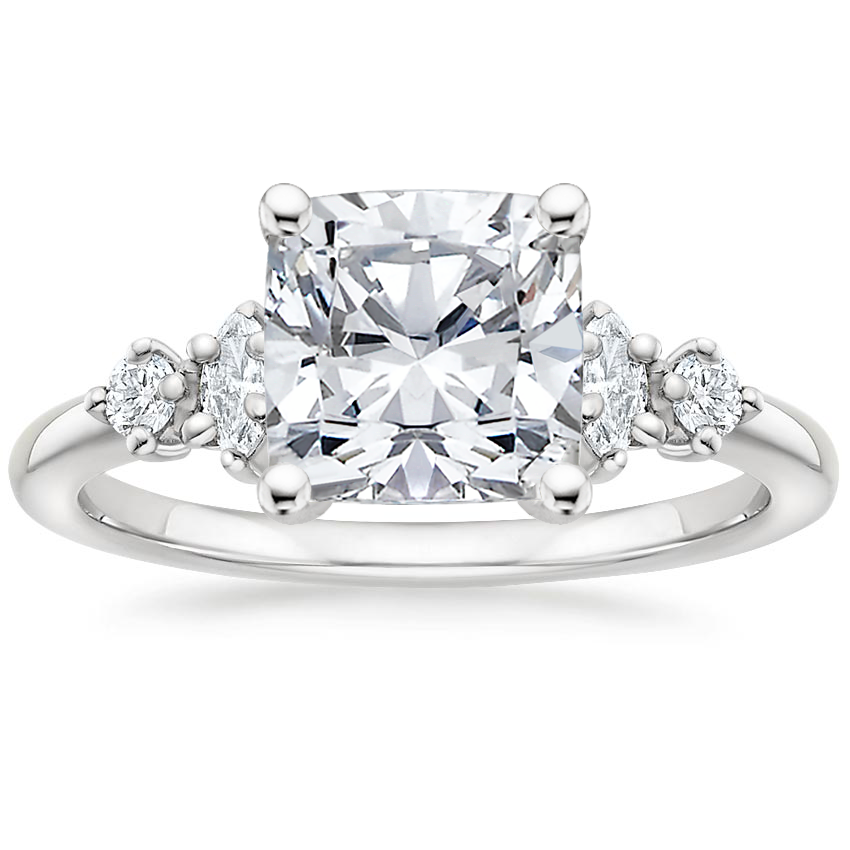 Platinum Miroir Diamond Ring, large top view