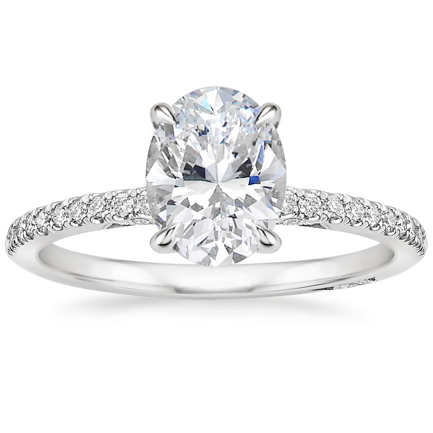 Platinum Simply Tacori Classic Diamond Ring (1/5 ct. tw.), large top view