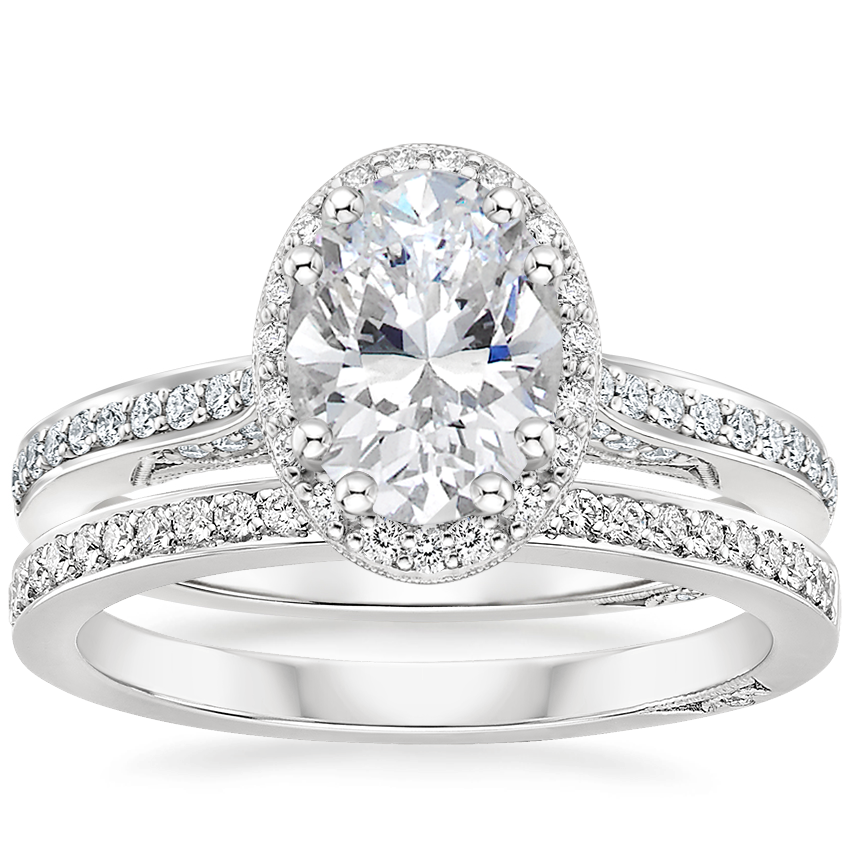 18K White Gold Tacori Dantela Bloom Diamond Ring with Tacori Dantela Diamond Ring 1 8 ct. tw. Brilliant Earth