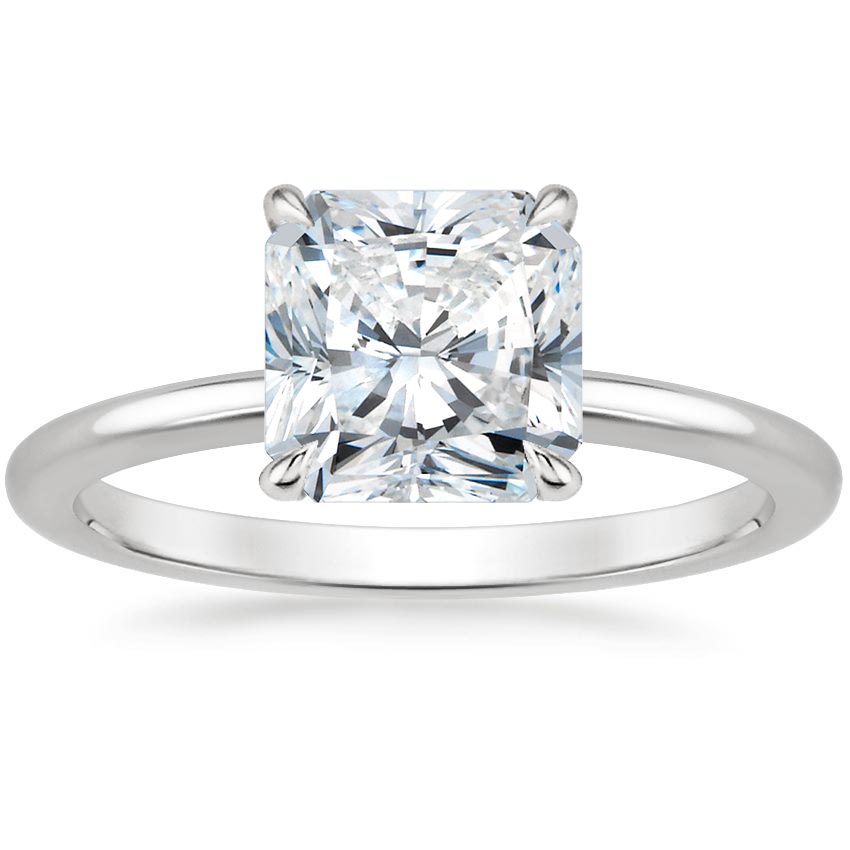 Platinum Audrey Perfect Fit 1.4mm Solitaire Ring, large top view