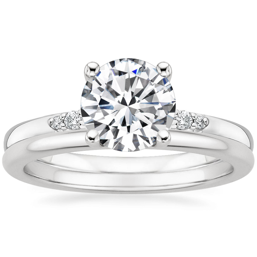 18K White Gold Petite Perfect Fit Lab Diamond Ring with Petite