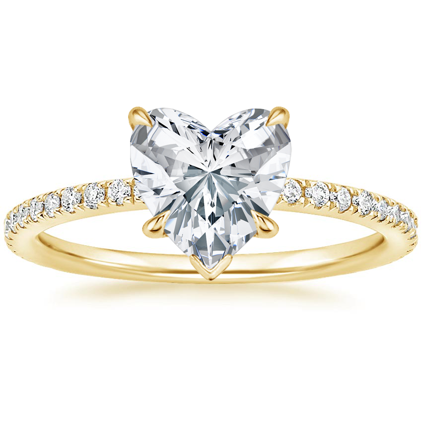 18K Yellow Gold Perfect Fit Three-Quarter Diamond Ring (1/4 ct. tw.), large top view