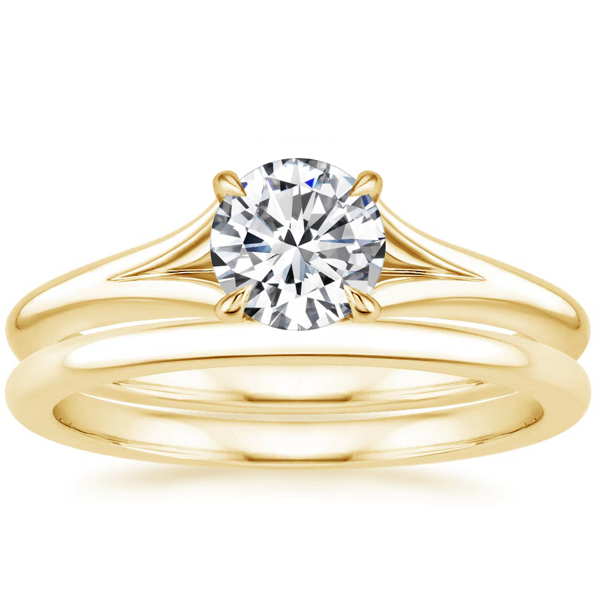 Reverie Bridal Set in 18K Yellow Gold Brilliant Earth