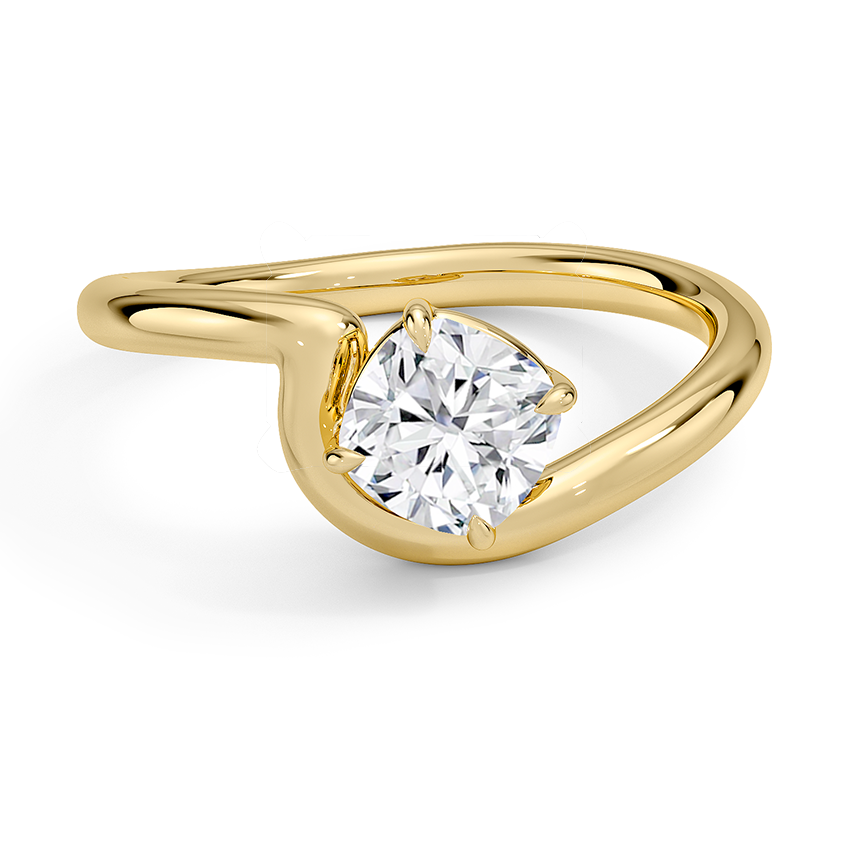14K Yellow Gold Aire Solitaire Ring