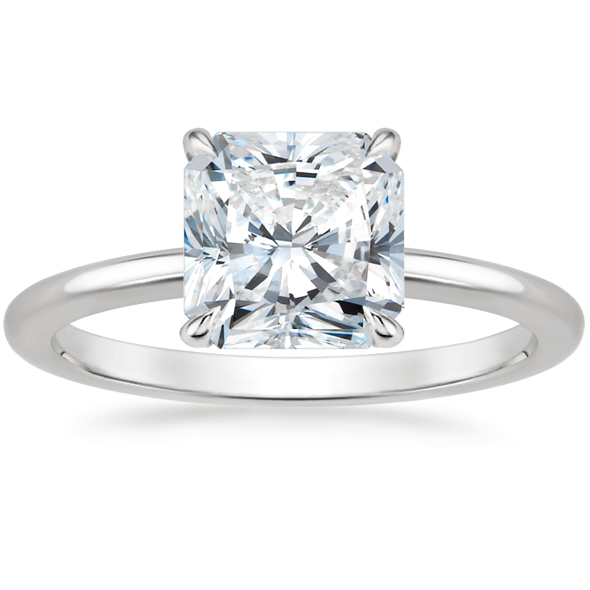 Platinum Petite Elodie 1.5mm Ring, large top view