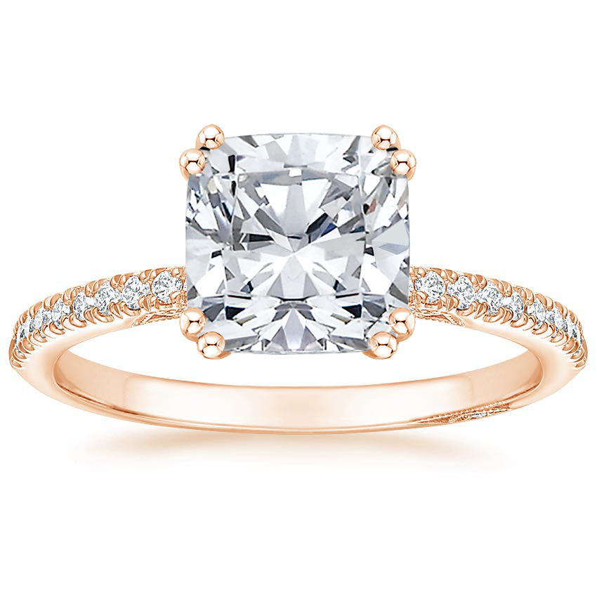 18K Rose Gold Simply Tacori Luxe Drape Diamond Ring, large top view