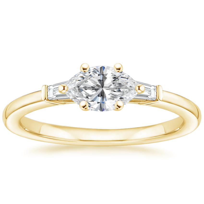 Marquise diamond with hot sale tapered baguettes