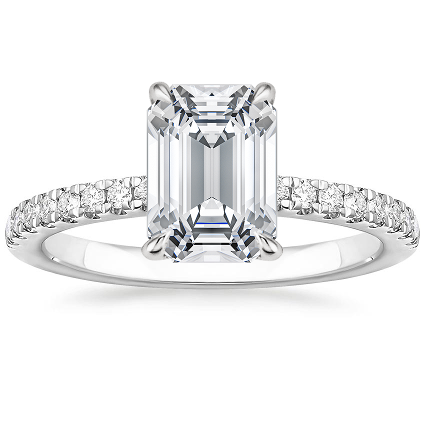 18K White Gold Bliss Diamond Ring, large top view