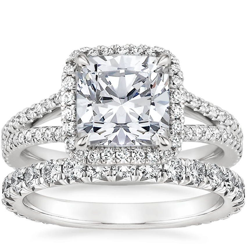 Luxe Sienna Diamond Ring with Sienna Eternity Diamond Ring (7/8 ct
