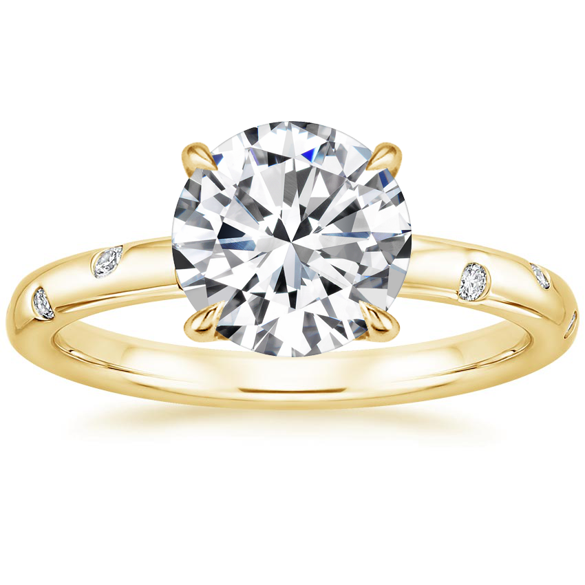 18K Yellow Gold Corinne Diamond Ring, large top view