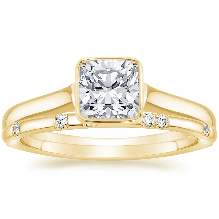 18K Yellow Gold Luna Ring with Astra Diamond Ring Brilliant Earth