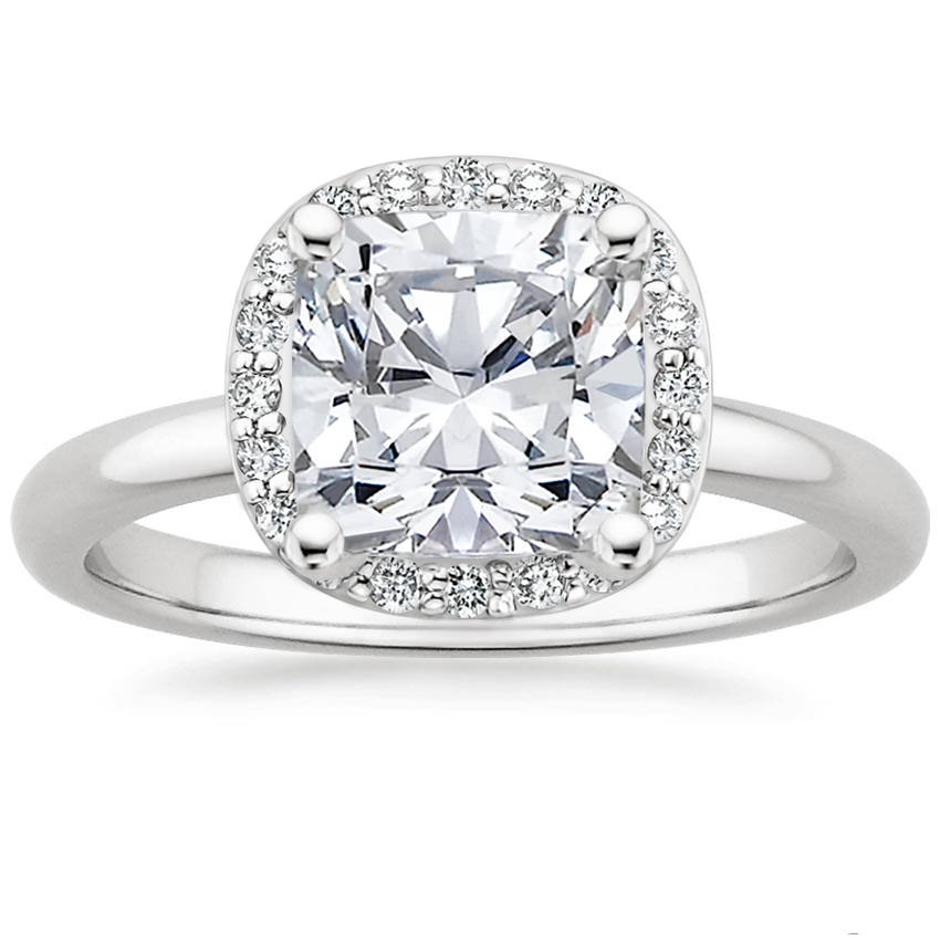 Platinum Halo Diamond Ring (1/6 ct. tw.), large top view