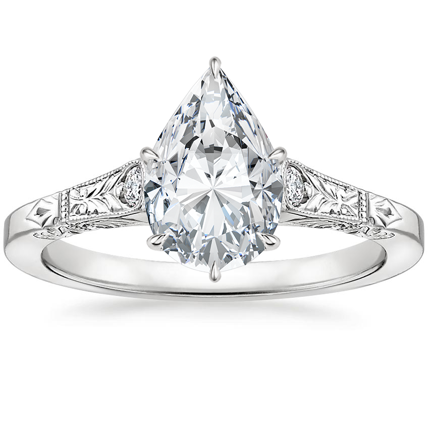 Platinum Valentina Diamond Ring, large top view