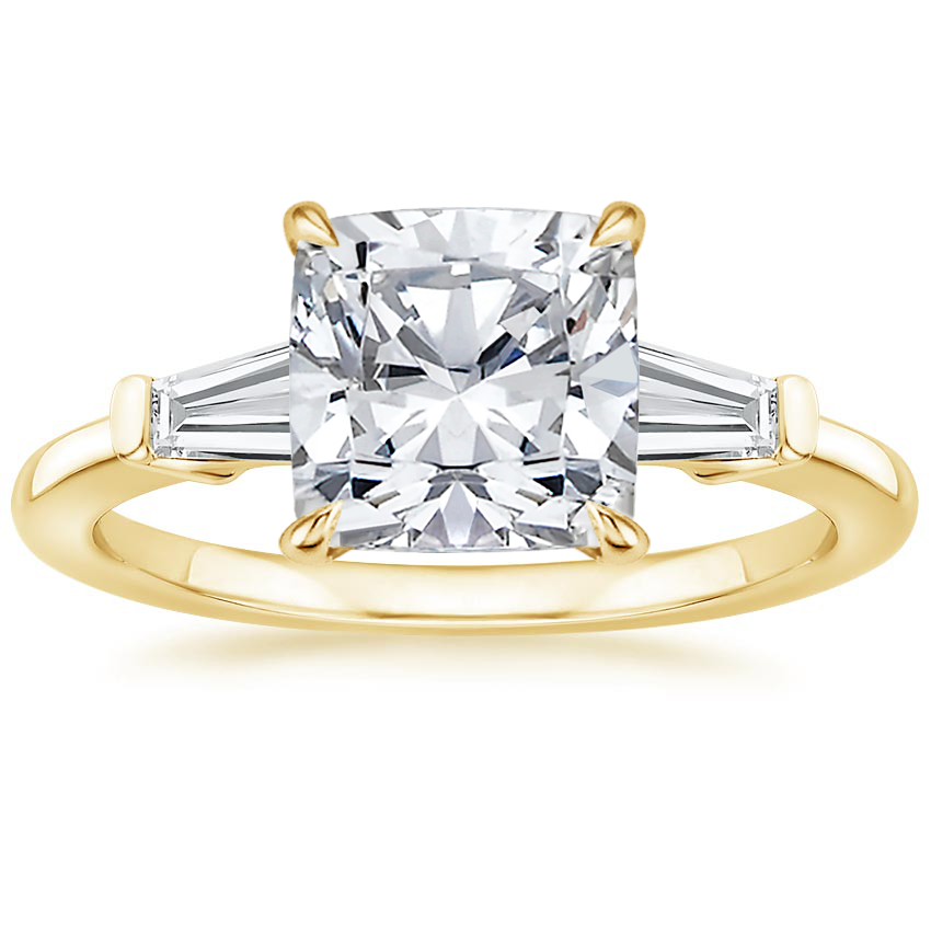 18K Yellow Gold Symphony Tapered Baguette Three Stone Diamond Ring (1/2 ct. tw.), large top view