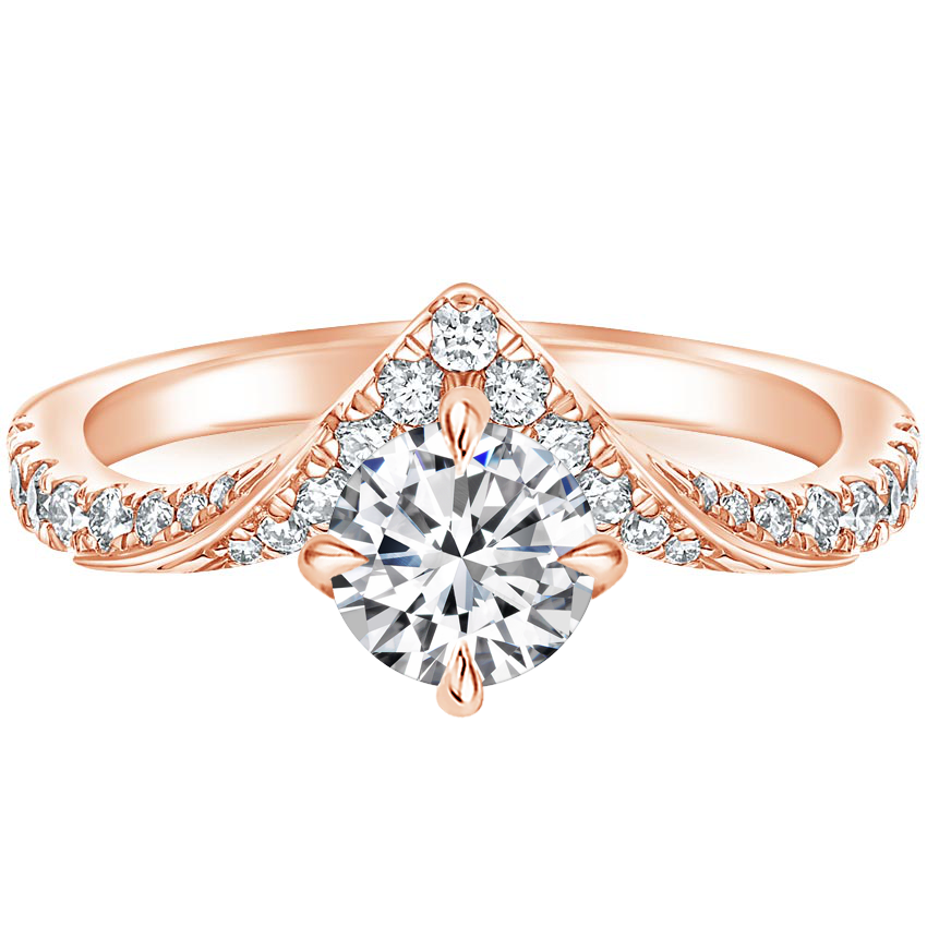 Floating Contour Diamond Engagement Ring Chiara Brilliant Earth
