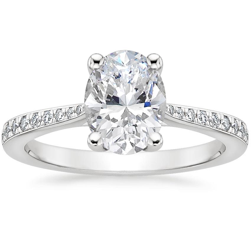 18K White Gold Geneva Diamond Ring, large top view