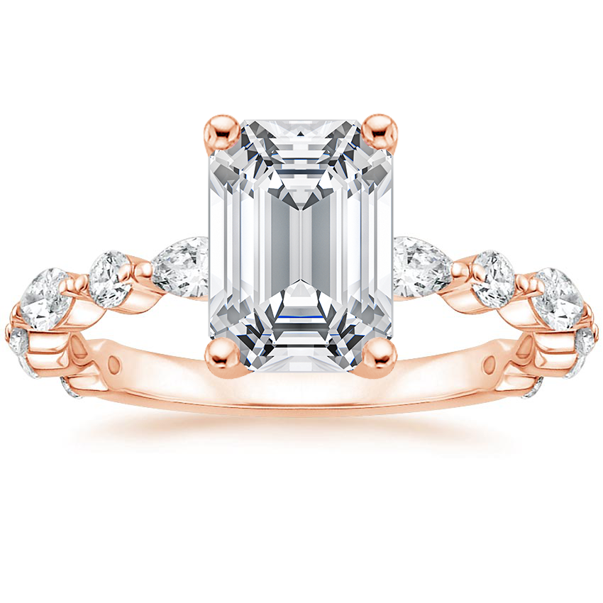 14K Rose Gold Versailles Three-Quarter Coverage Diamond Ring (1/2 ct. tw.), large top view