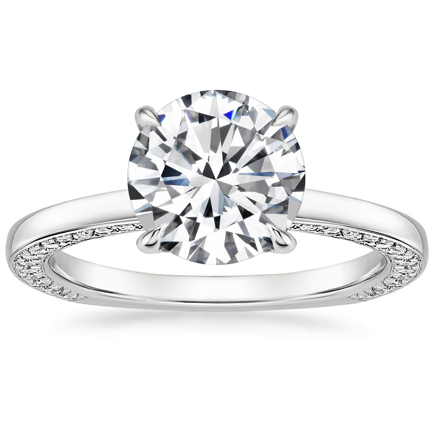 18K White Gold Charlotte Diamond Ring, large top view