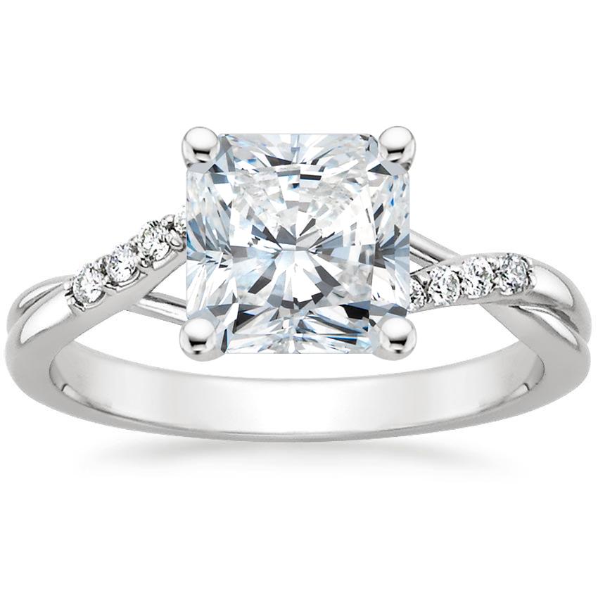 18K White Gold Chamise Diamond Ring (1/15 ct. tw.), large top view