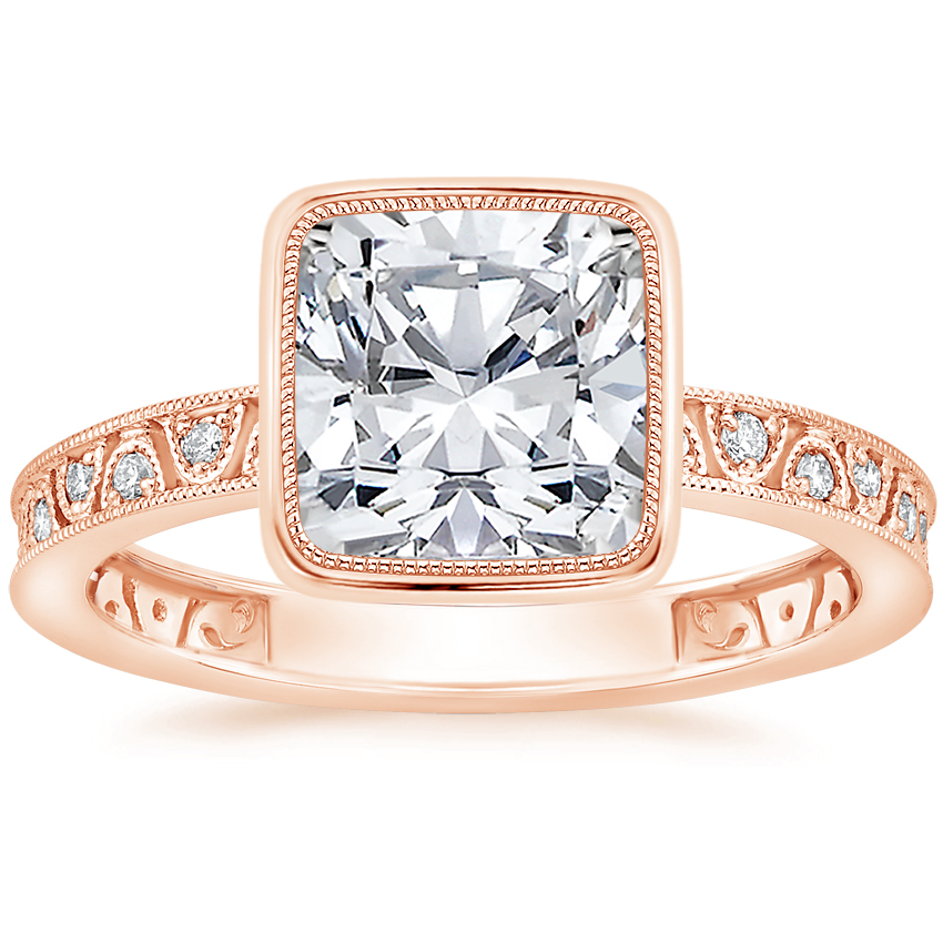 14K Rose Gold Sinclair Art Deco Diamond Ring (1/6 ct. tw.), large top view