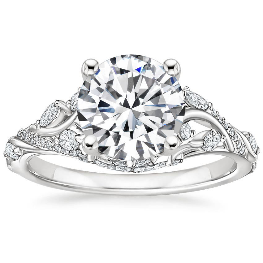 Platinum Begonia Vine Diamond Ring (1/2 ct. tw.), large top view