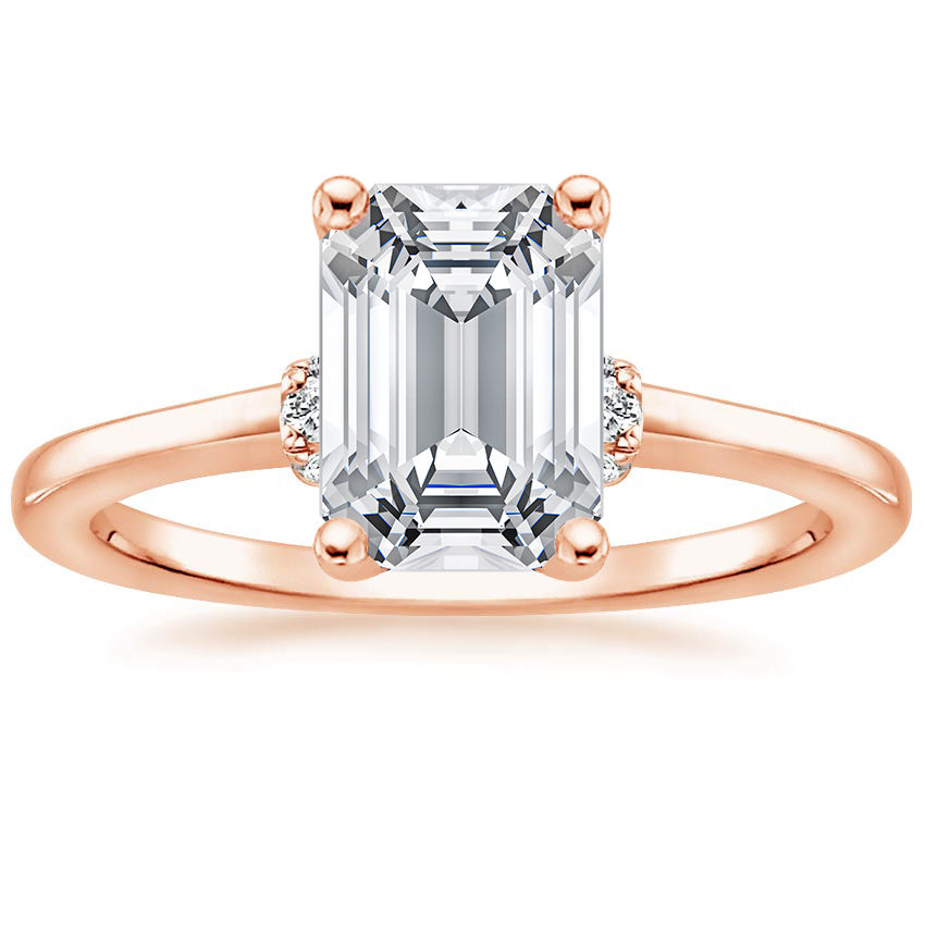 14K Rose Gold Leighton Diamond Ring, large top view