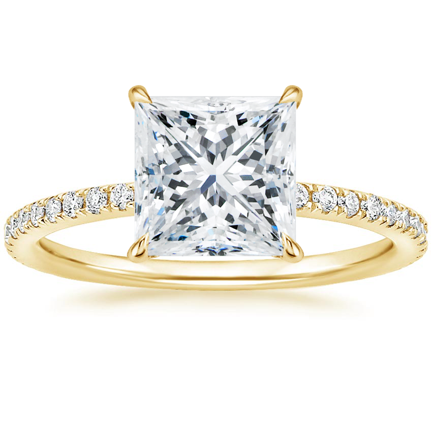 18K Yellow Gold Perfect Fit Three-Quarter Diamond Ring (1/4 ct. tw.), large top view