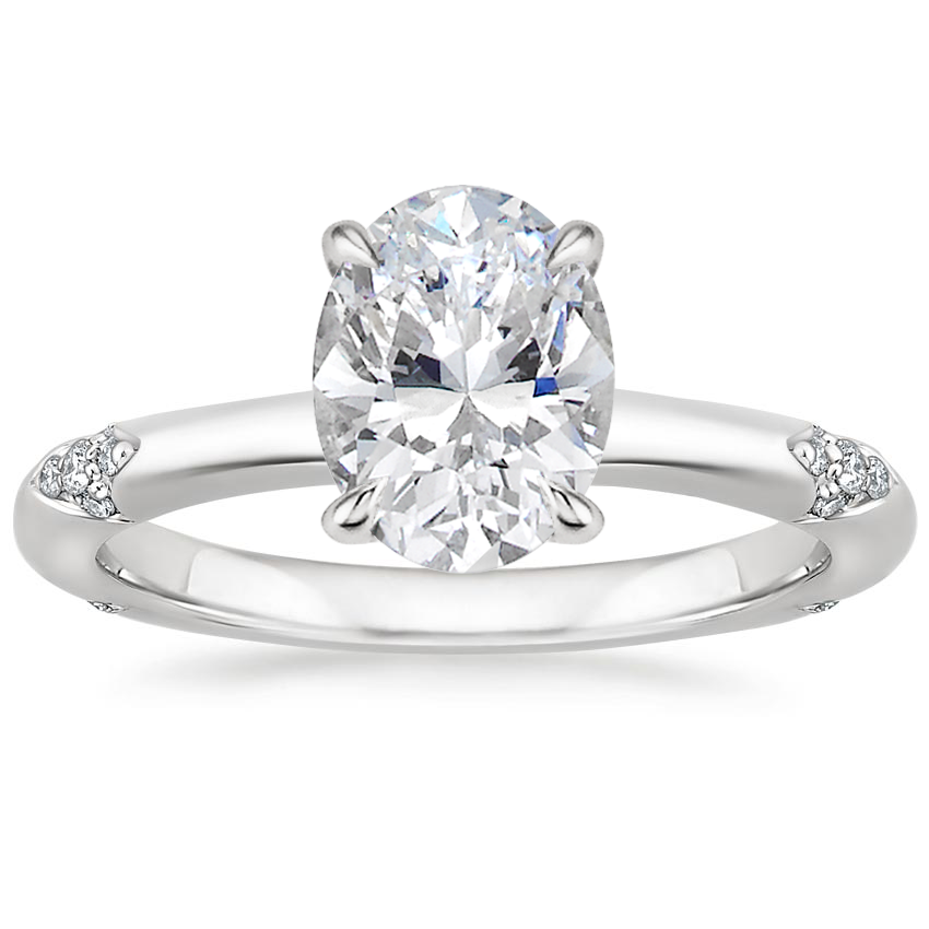 Platinum Alula Diamond Ring, large top view