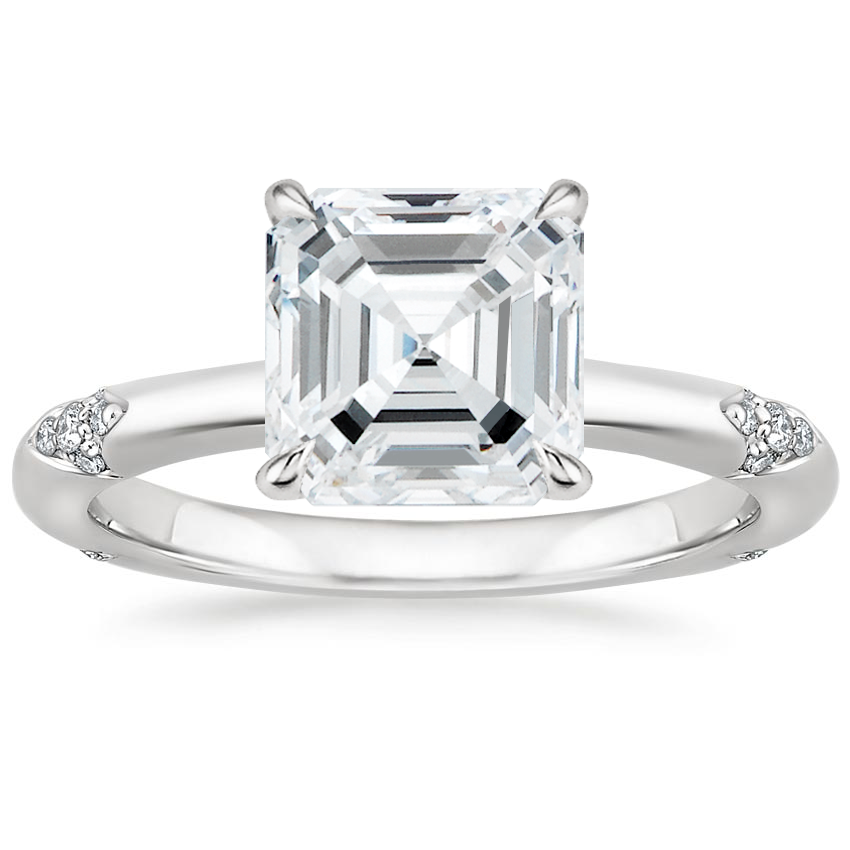 Platinum Alula Diamond Ring, large top view
