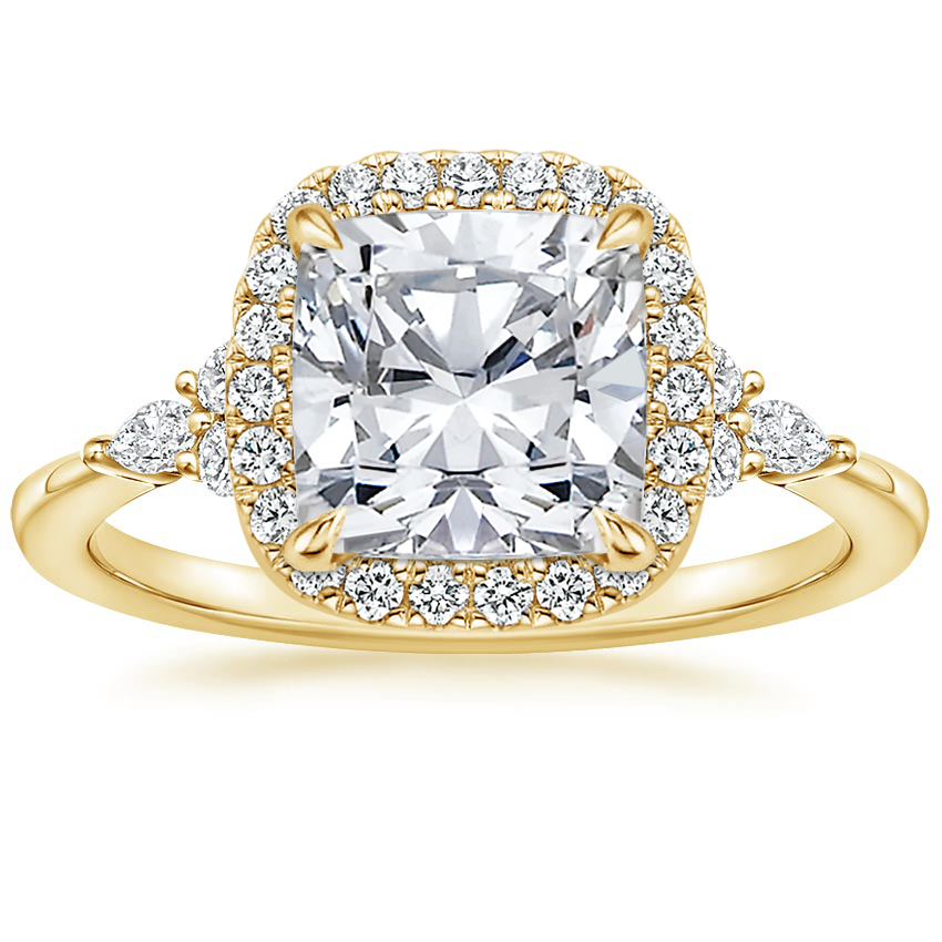 18K Yellow Gold Nadia Halo Diamond Ring (1/4 ct. tw.), large top view