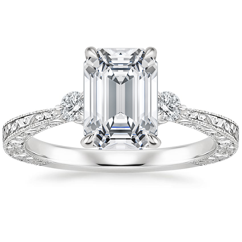 18K White Gold Bristol Diamond Ring, large top view