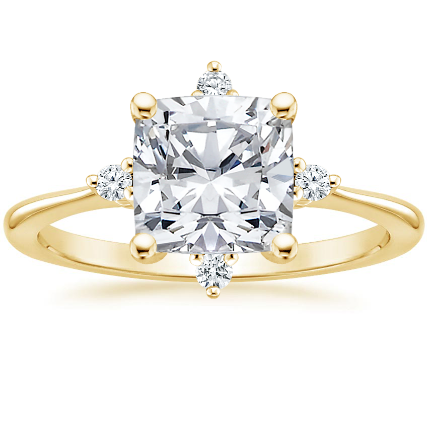 18K Yellow Gold Luminesce Diamond Ring, large top view