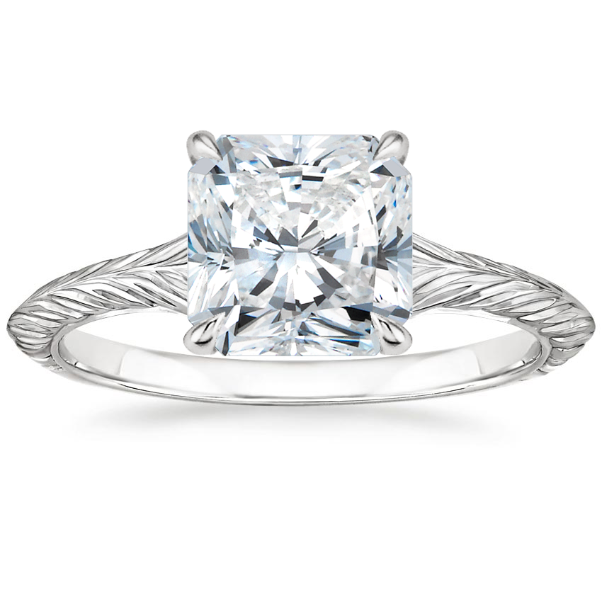 Platinum Canela Solitaire Ring, large top view