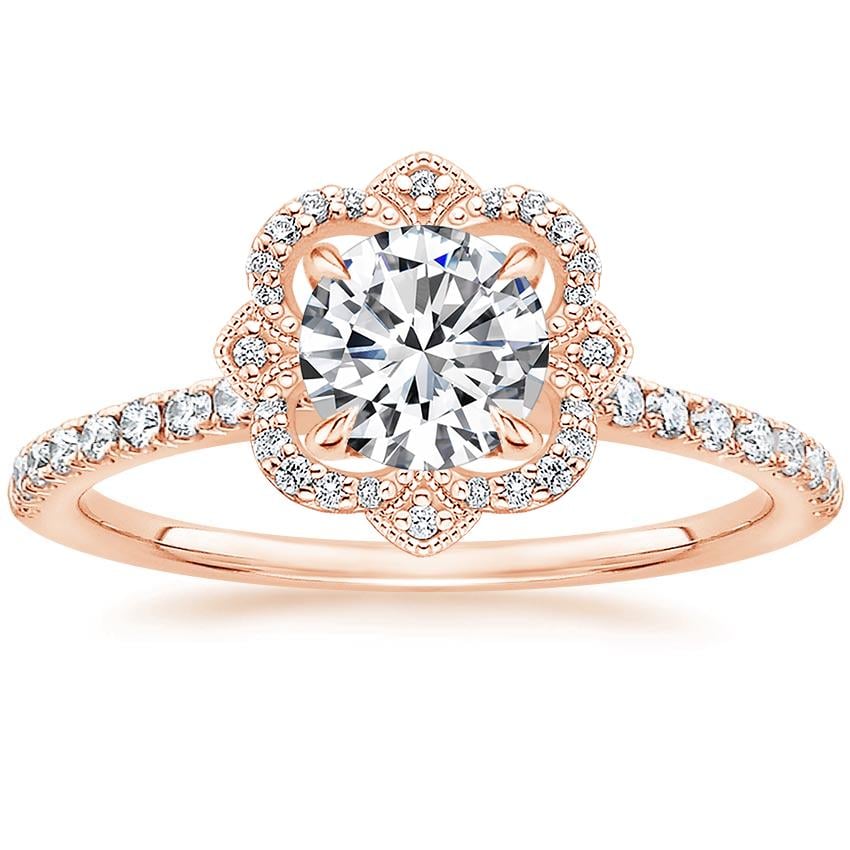 rose gold engagement rings