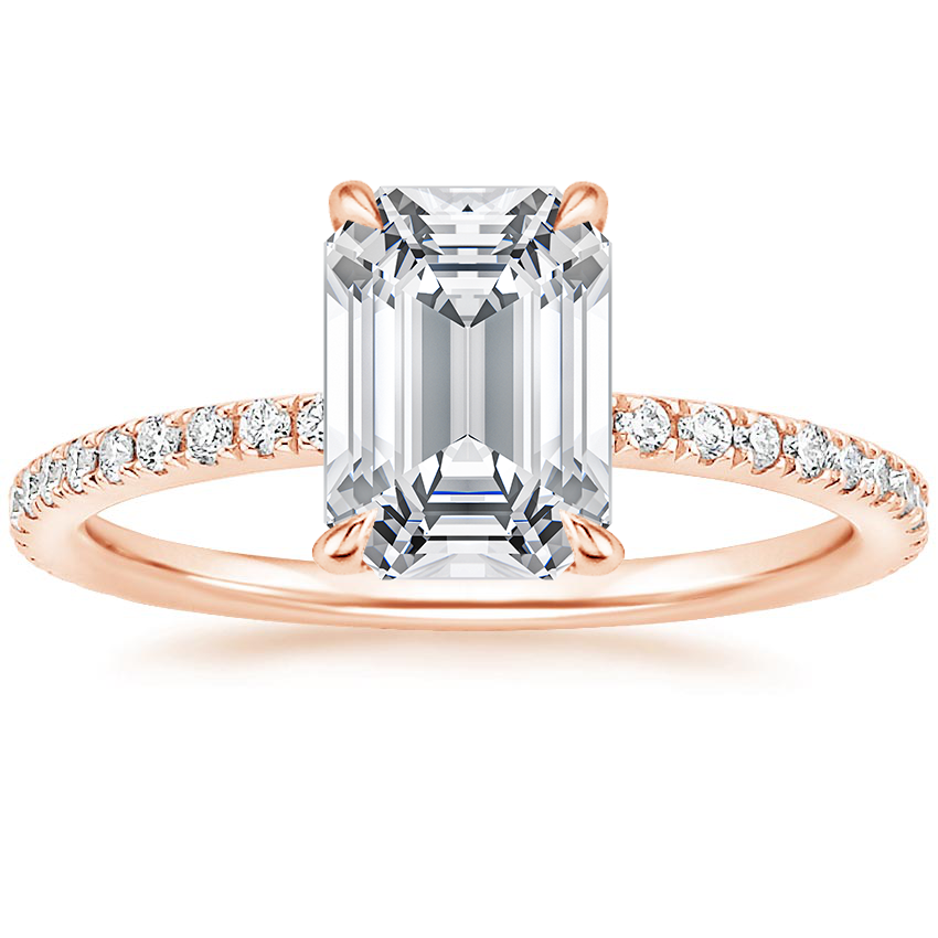 14K Rose Gold Perfect Fit Three-Quarter Diamond Ring (1/4 ct. tw.), large top view