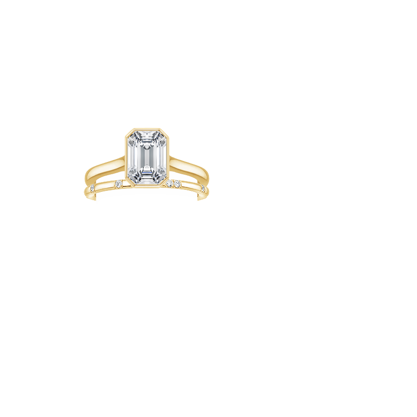 18K Yellow Gold Luna Ring with Astra Diamond Ring | Brilliant Earth