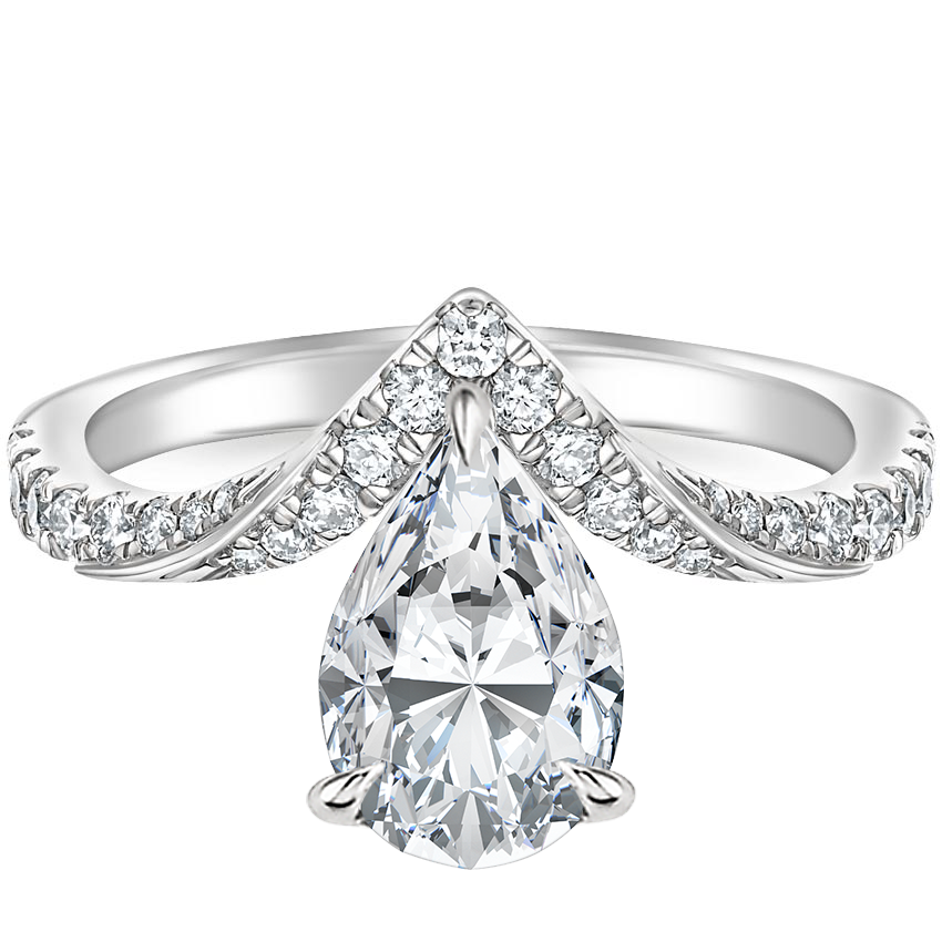 Floating Contour Diamond Engagement Ring Chiara Brilliant Earth