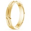 18K Yellow Gold Vertex Wedding Ring, smallside view