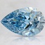 2.92 Ct. Fancy Vivid Blue Pear Lab Created Diamond